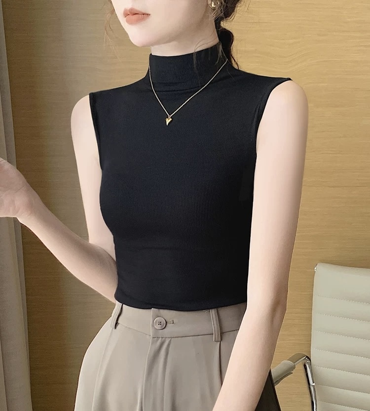 半高领气质配外搭背心L1705
