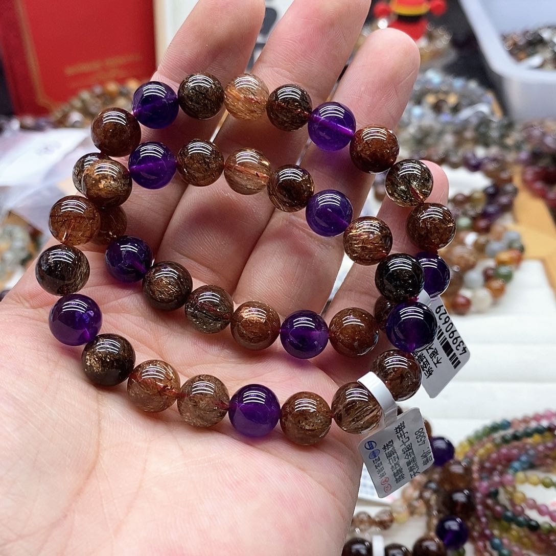 水晶手链未镶嵌多样性发货发一条