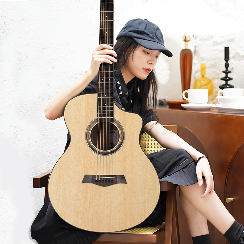 41寸吉它云杉单板40初学者男女生木入门练习新手吉他新手推荐购买