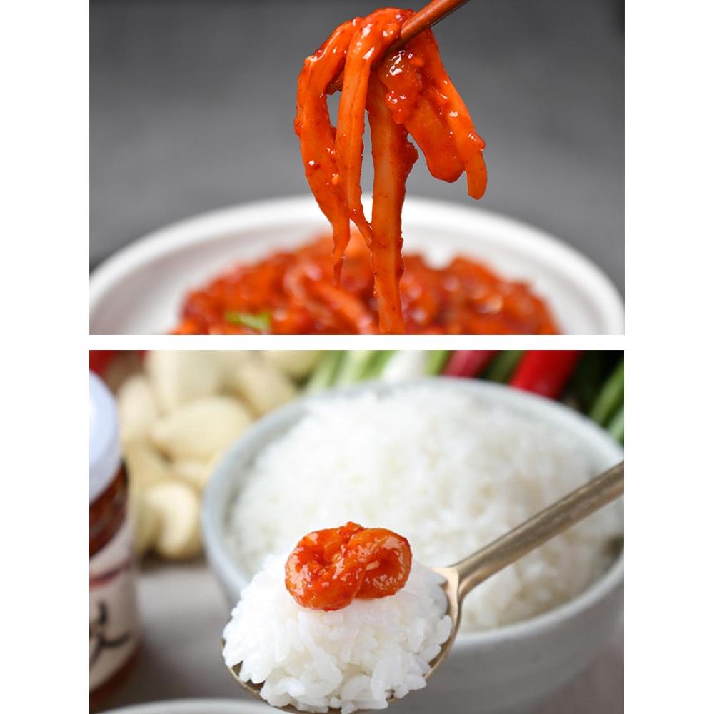 延边朝鲜族泡菜鱿鱼 生拌鱿鱼酱韩式风味鱼子酱生腌海鲜鱿鱼260克