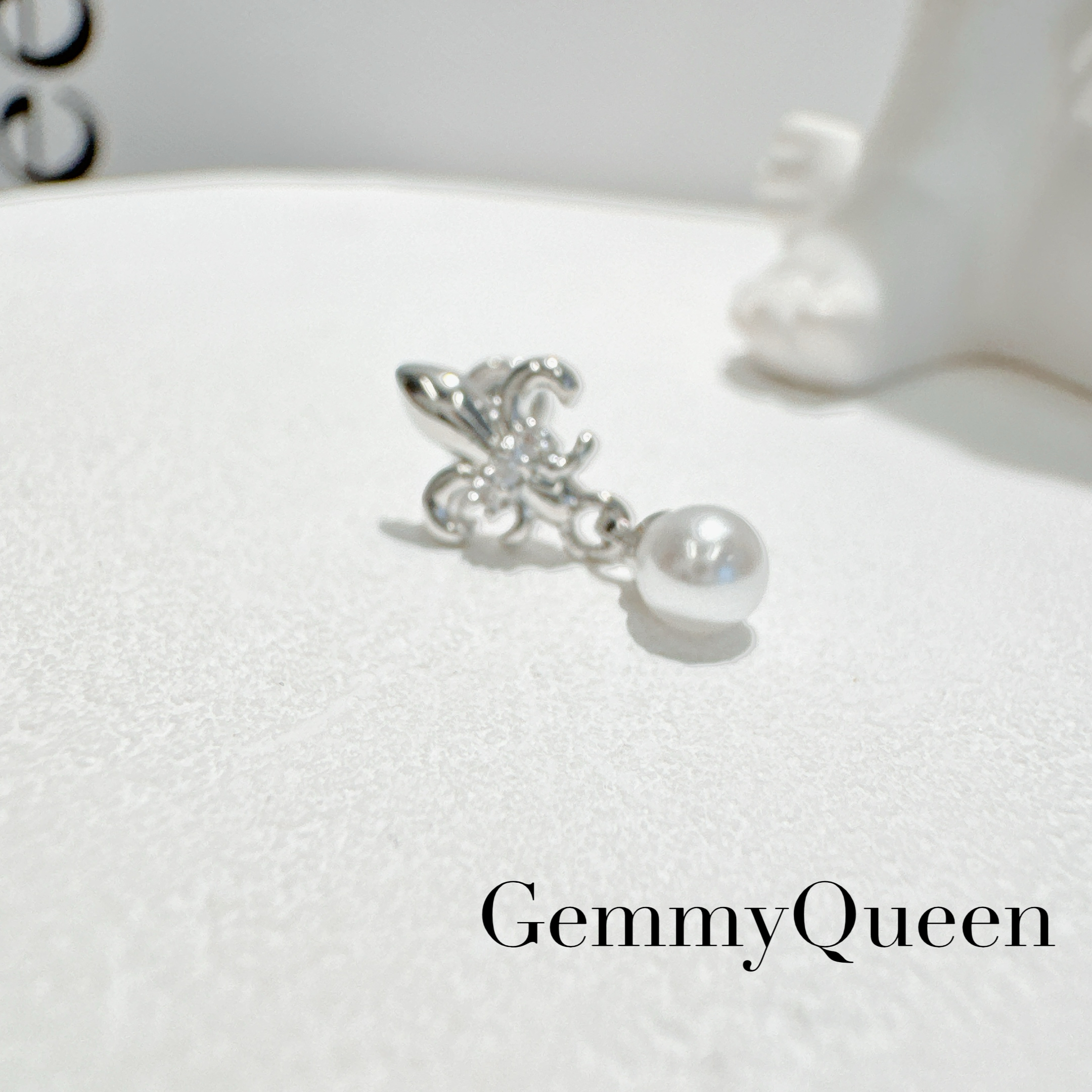 铜合金合成锆石耳饰 GemmyQueen高定耳环GQ01288