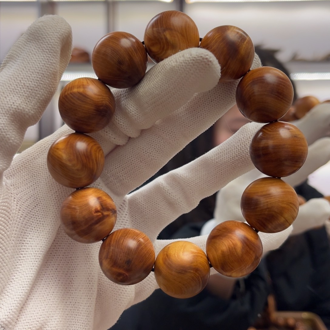 柏木（崖柏）手串/手链20黑油闪电甜香48.7板根料