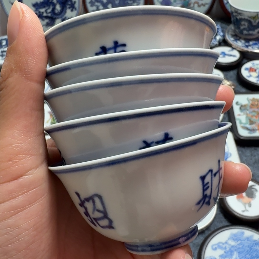 ໒***ა摆件陶精品杯子一套