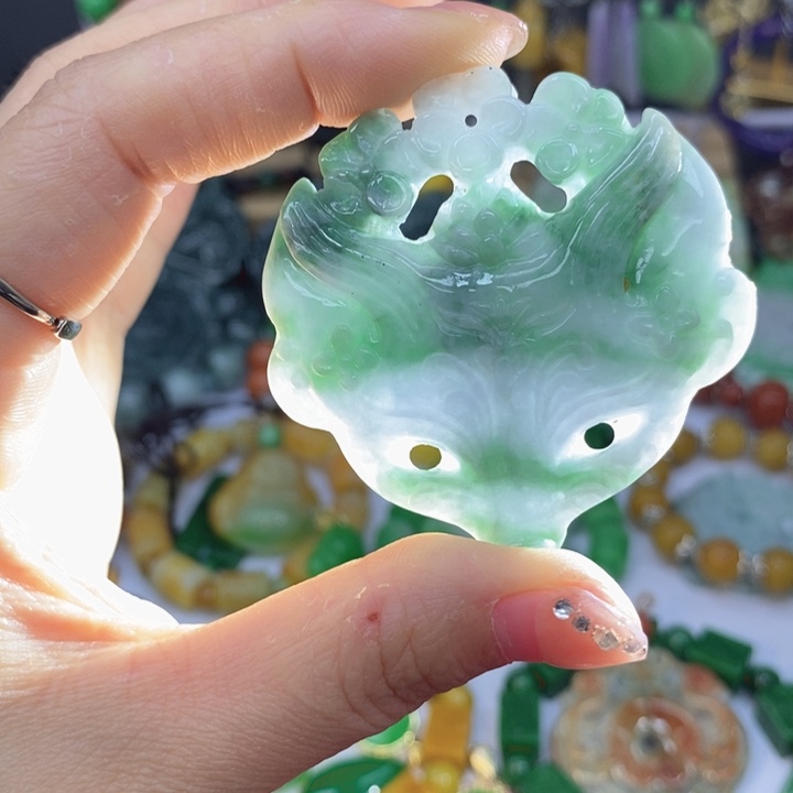 翡翠未镶嵌颈饰项链57