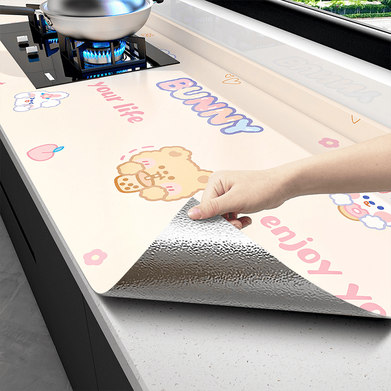 厨房防油贴纸防水自粘橱柜内防潮垫瓷砖灶台台面防火耐高温保护膜