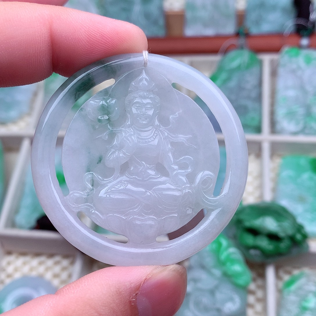 翡翠未镶嵌吊坠(不含链)