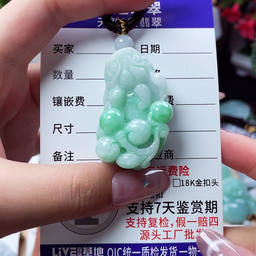 翡翠未镶嵌颈饰貔貅02