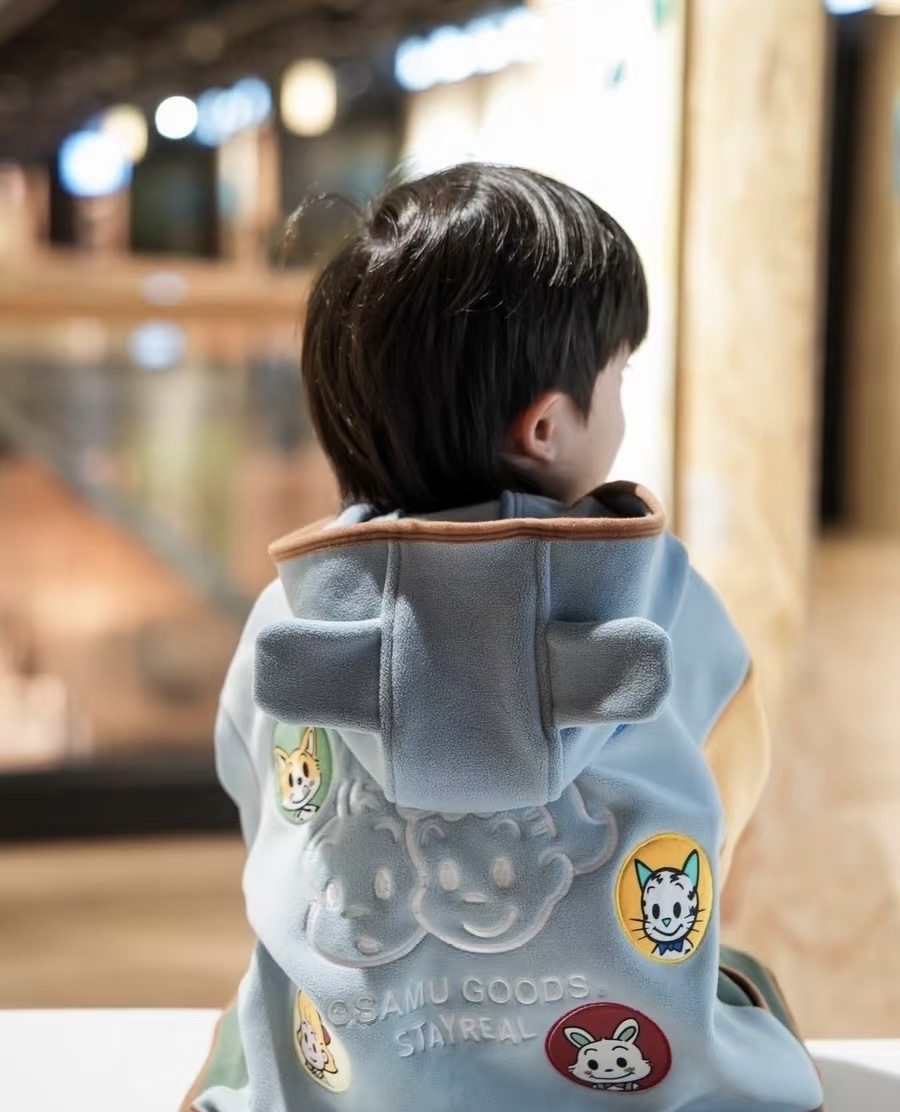 卡通风T恤韩版女卡通动漫男童短袖加厚夏季女童加绒春秋连帽