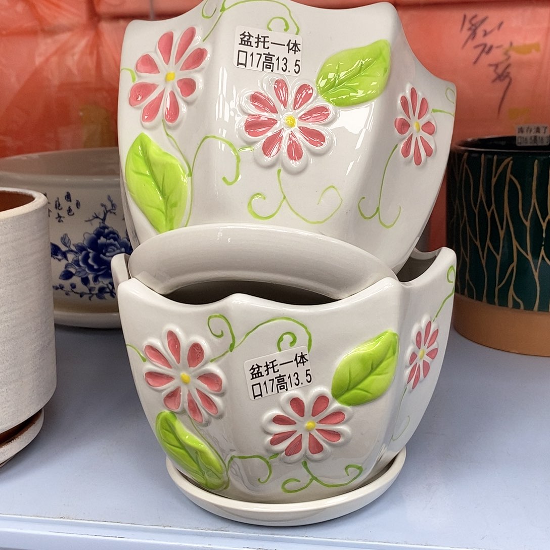 陶瓷@花盆@底部有孔@@58382869