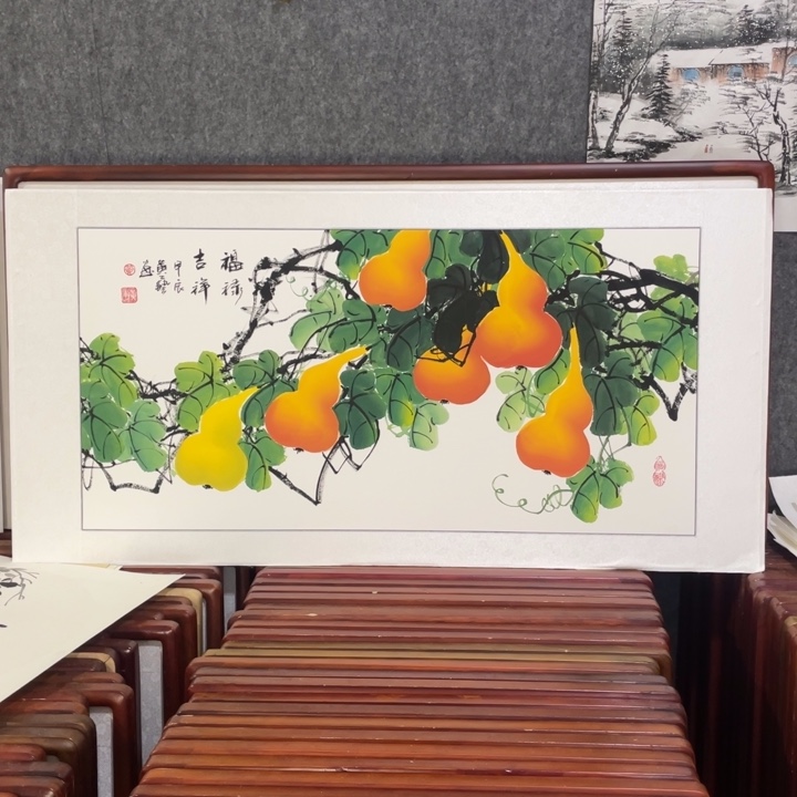 国画带框尺寸63*123厘米