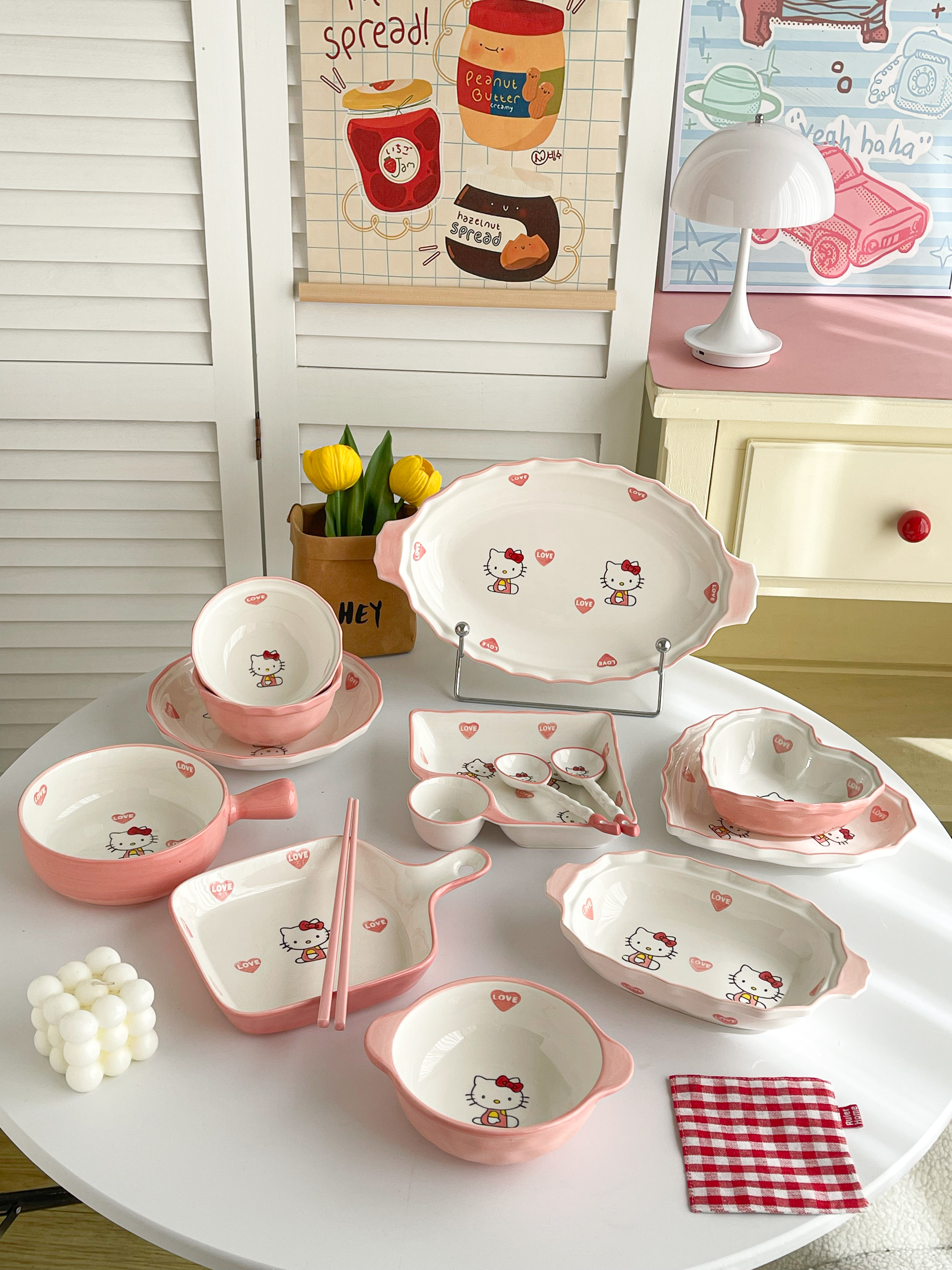 鸥家用餐具碗盘套装全套2025新款陶瓷高颜值网红碗筷盘子碗碟盘