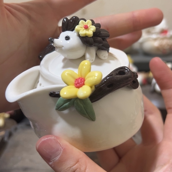 杯可爱刺猬宝瓶钱袋子器型