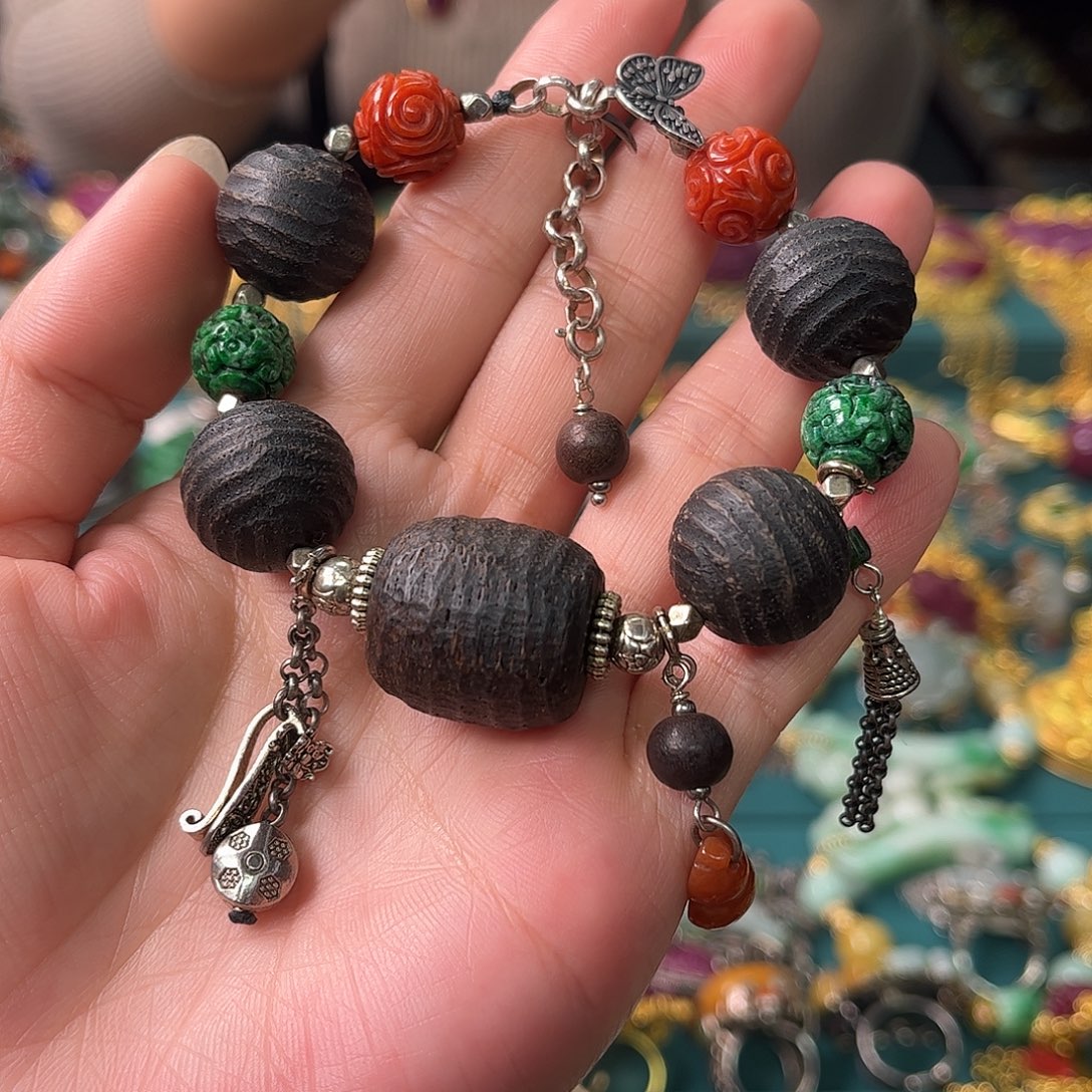 翡翠未镶嵌手链福利款翡翠多宝手链