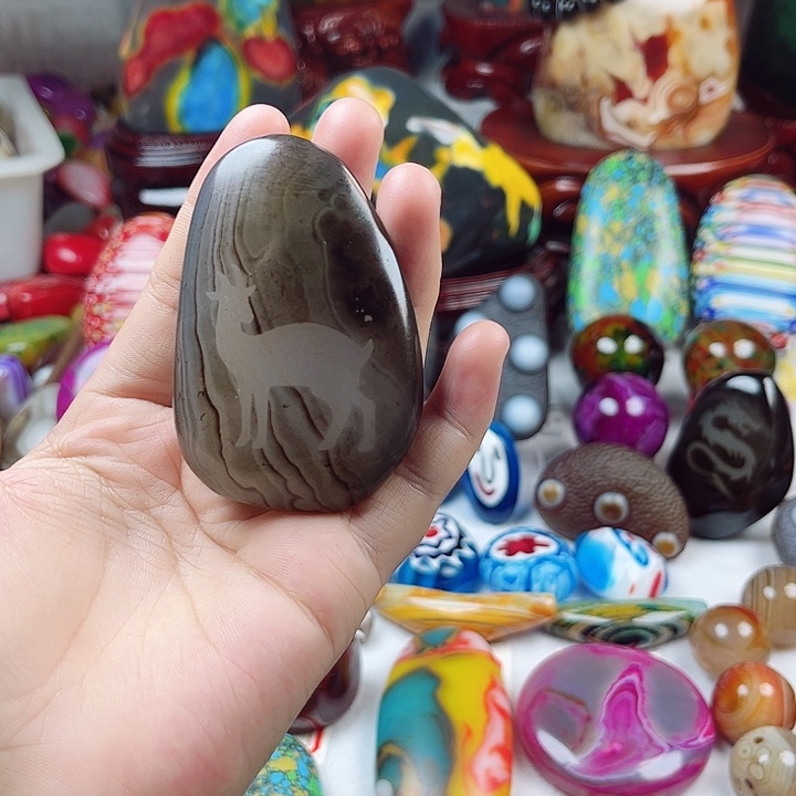 玛瑙/玉髓未镶嵌耳饰