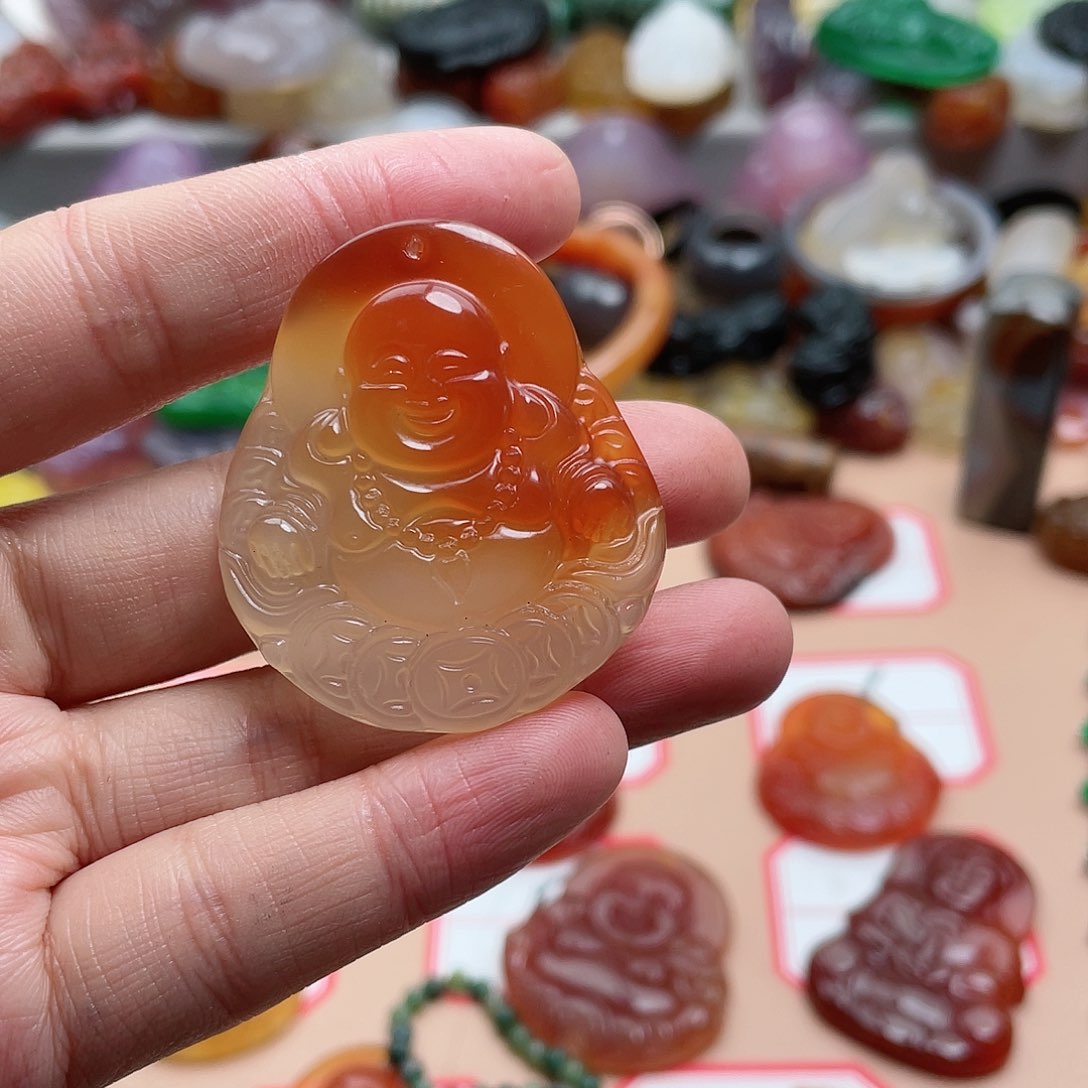 玛瑙/玉髓颈饰合金生**快