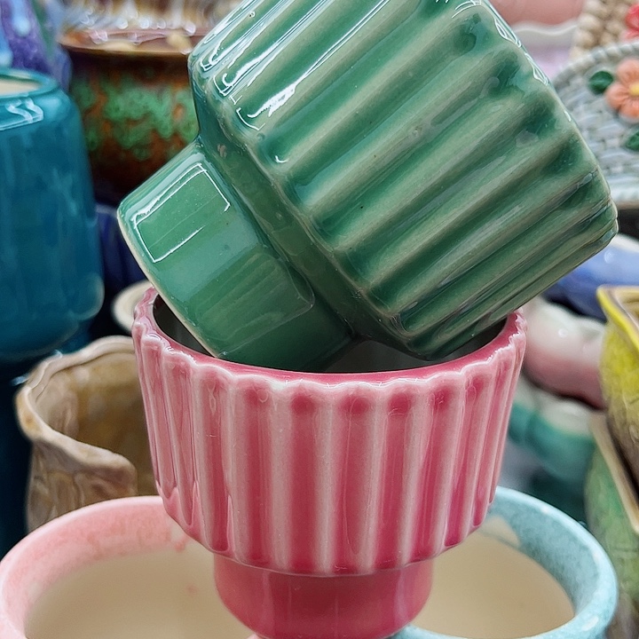 多肉绿植陶瓷花盆9.9包邮，有孔