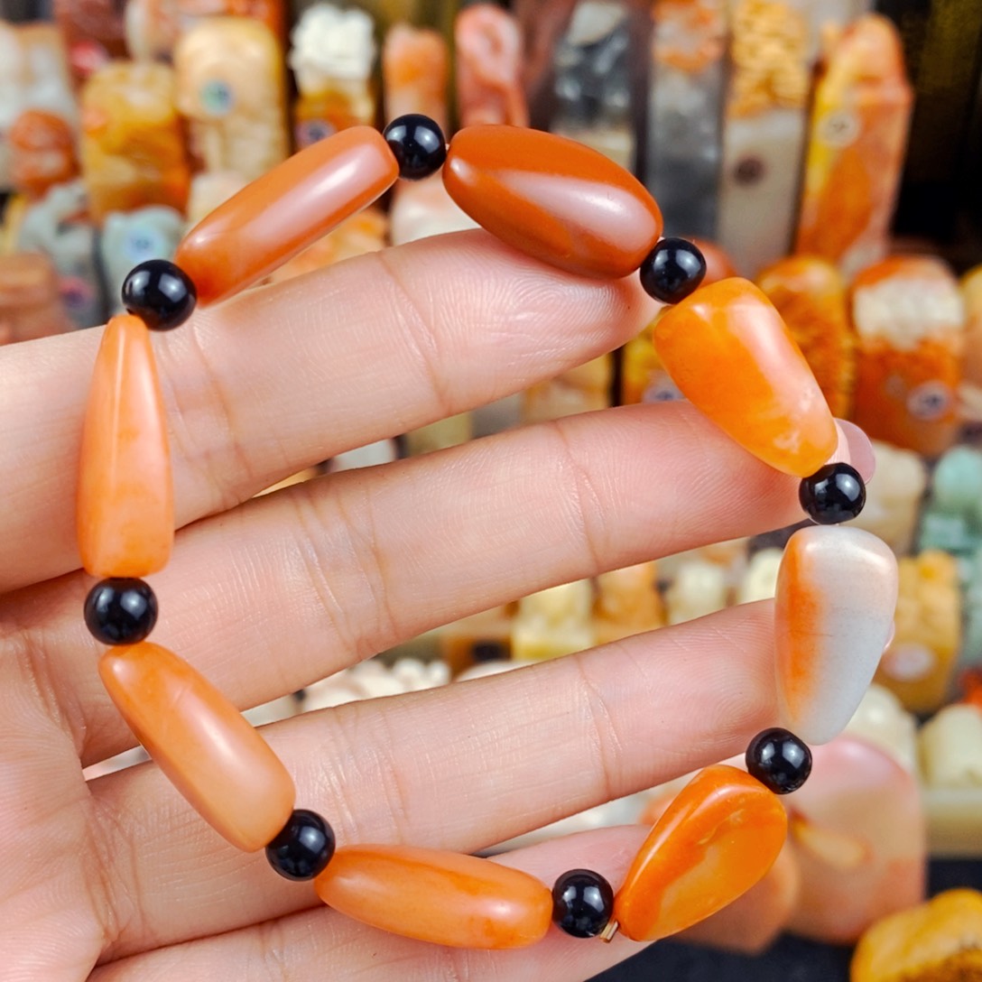 巴林石印石手工篆刻