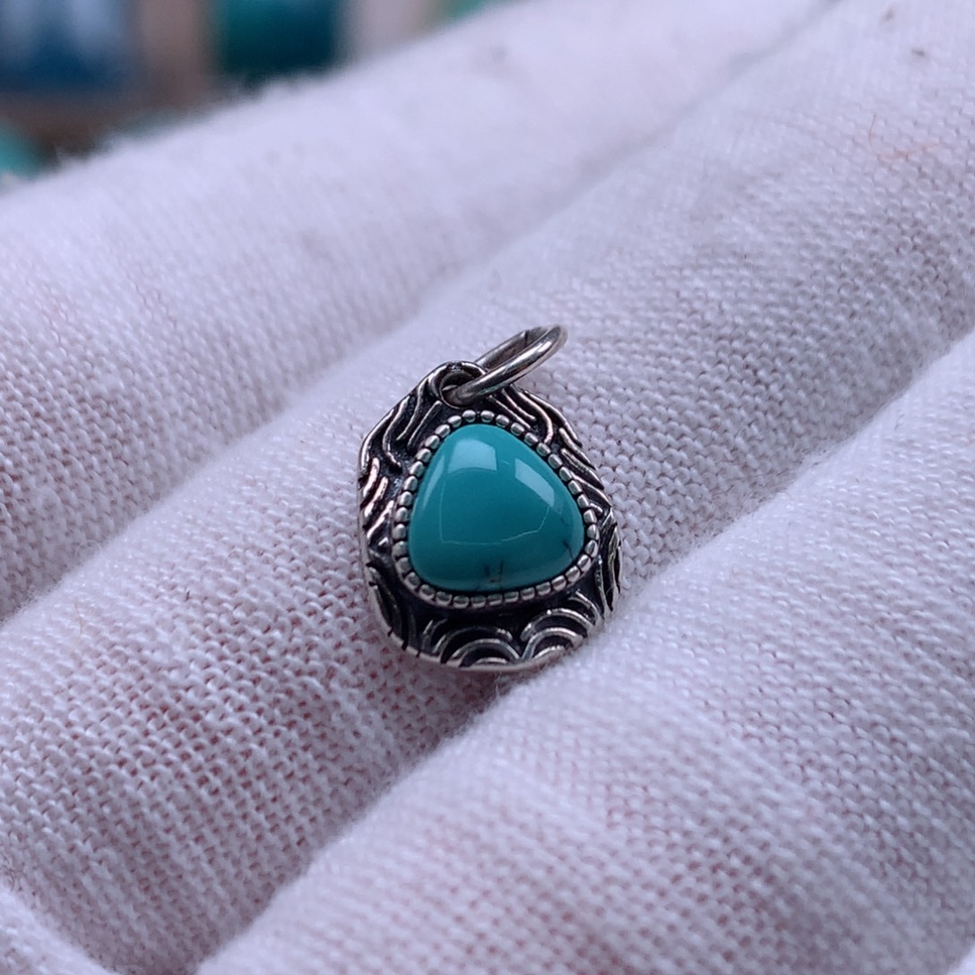 绿松石银S925镶嵌珠宝奇石