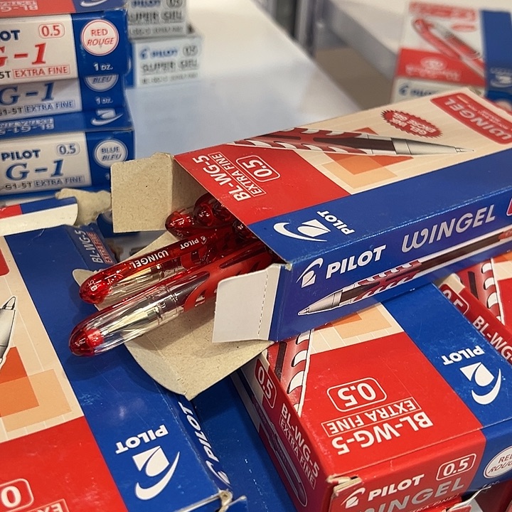 百乐wg5红色发12支中性笔