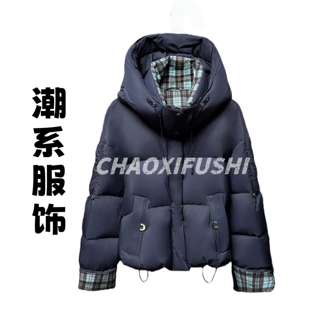 YY欧货潮牌冬季连帽白鸭绒羽绒服6269