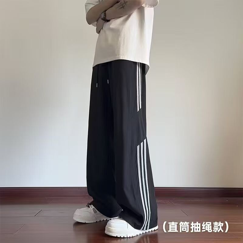 2025夏季新款，大童青少年款初高中生宽松百搭潮酷速干裤（拼条款）