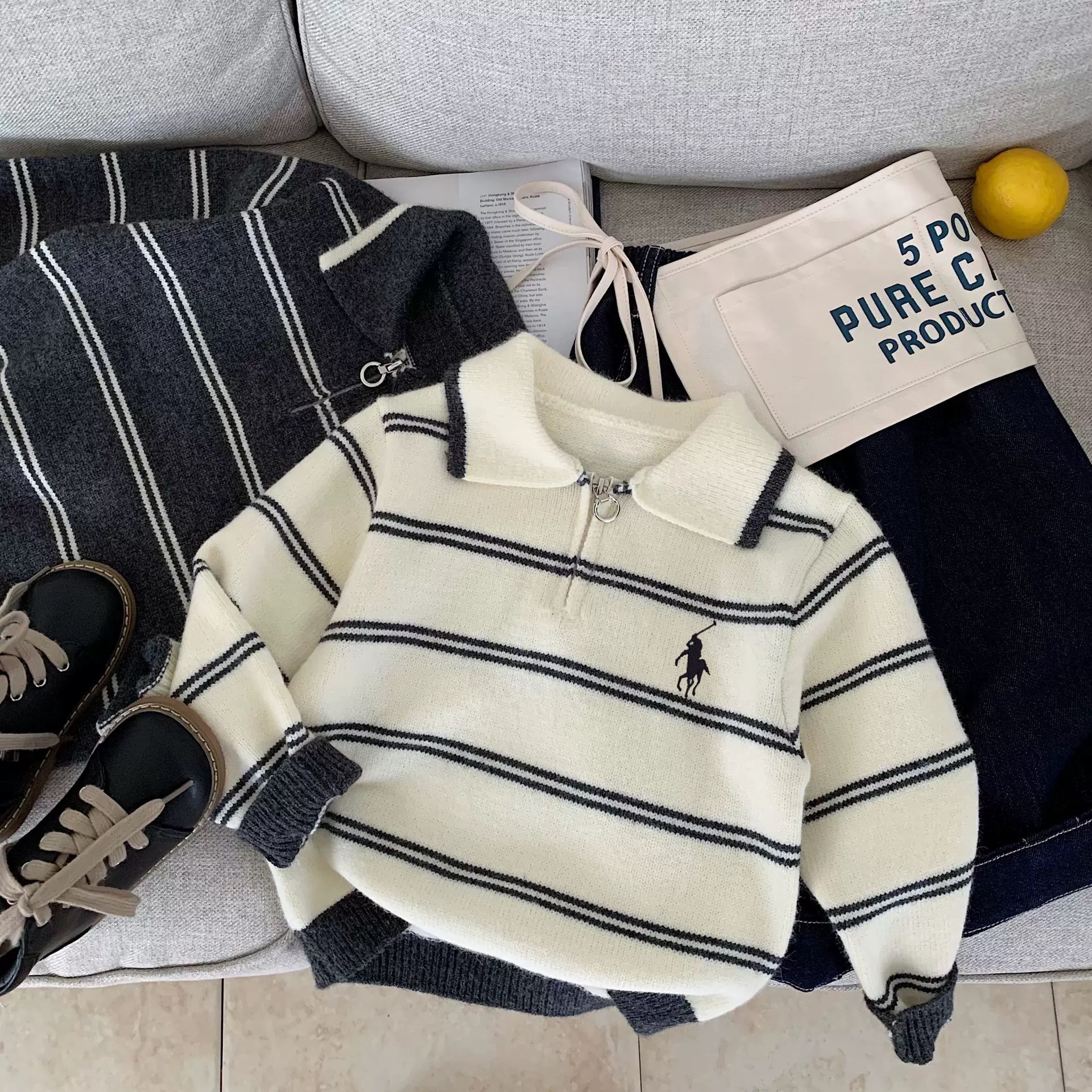 男童毛衣2025秋冬新款中大童韩版加厚针织衫洋气百搭保暖套头毛衣