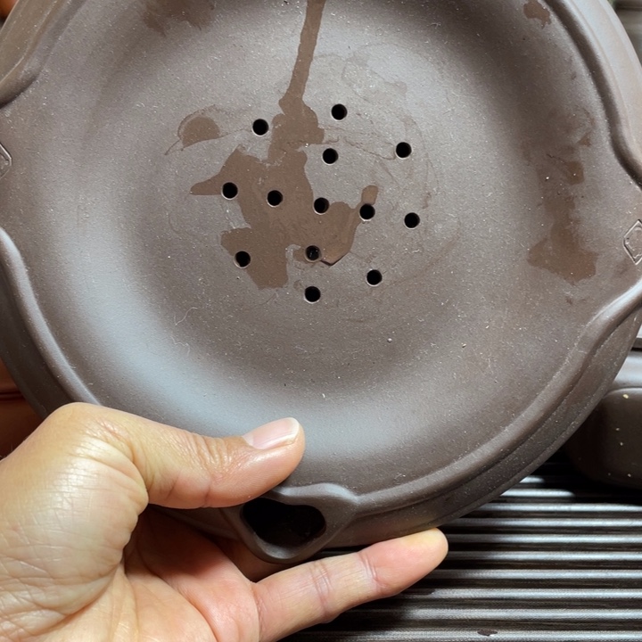 紫砂茶壶紫泥茶海20厘米