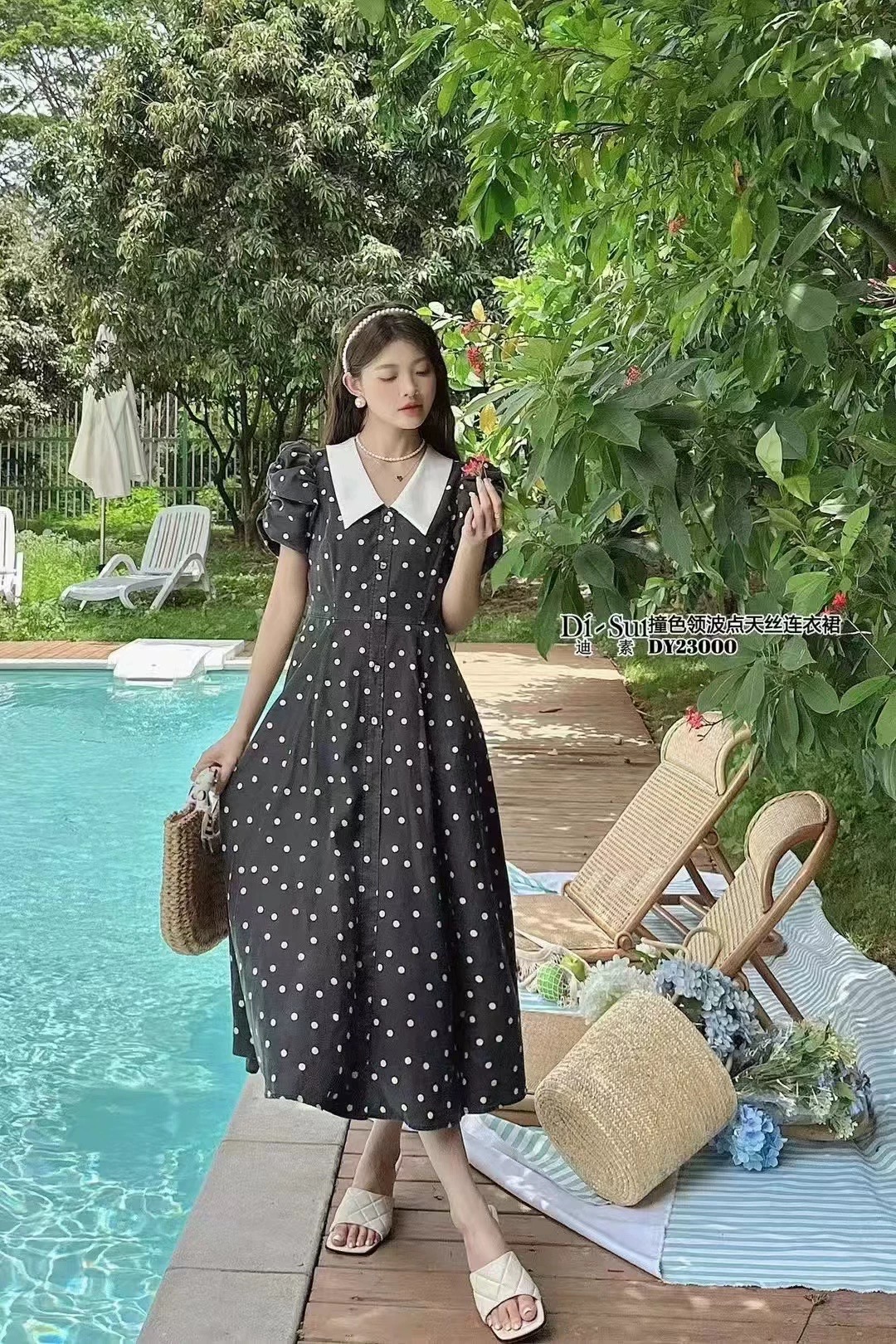 5074  2025新夏气质收腰显瘦连衣裙