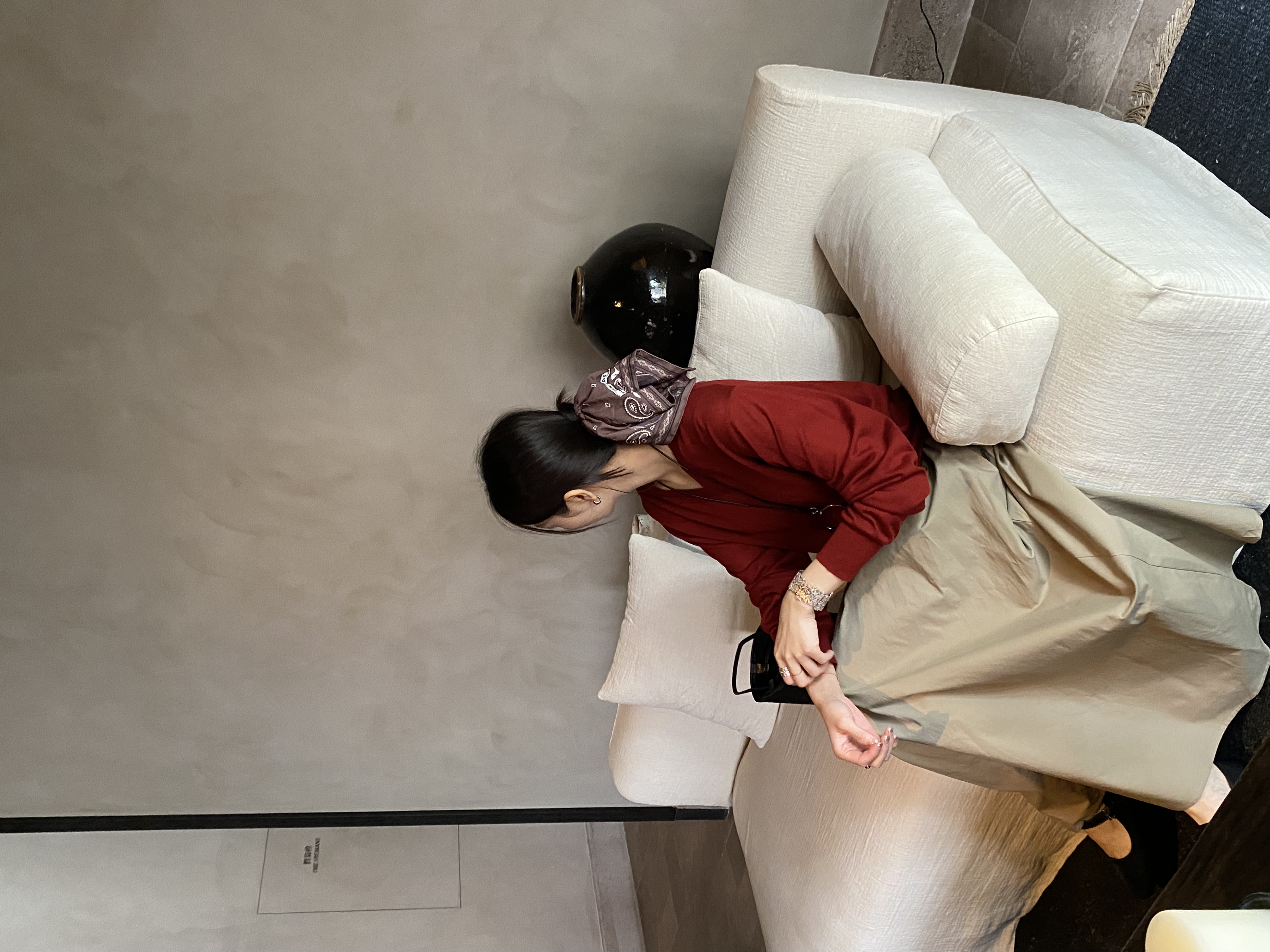 米古古 SOUL DETAIL #7234#福 通勤简约垂感半裙（S：裙长89腰围66）