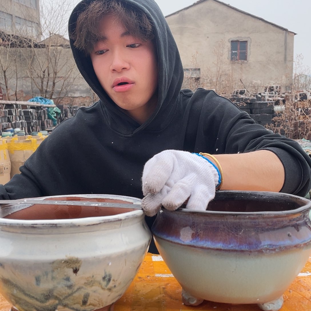 红陶宜兴紫砂花盆