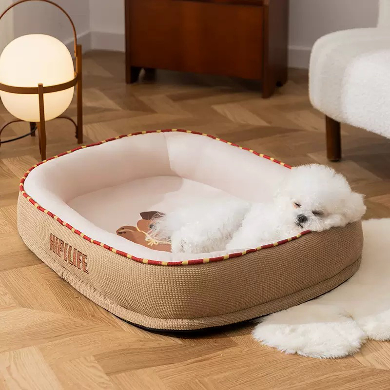 【棕色跑道窝】圆形跑道通用开放式猫狗窝泰迪金毛等宠物睡觉垫子