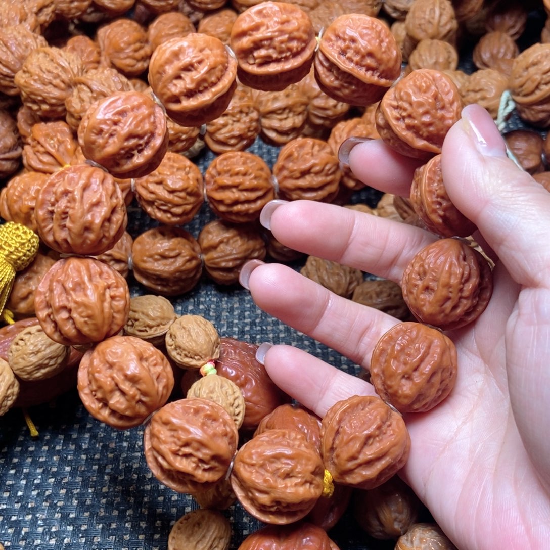 桃核吊坠粗筋八棱手串