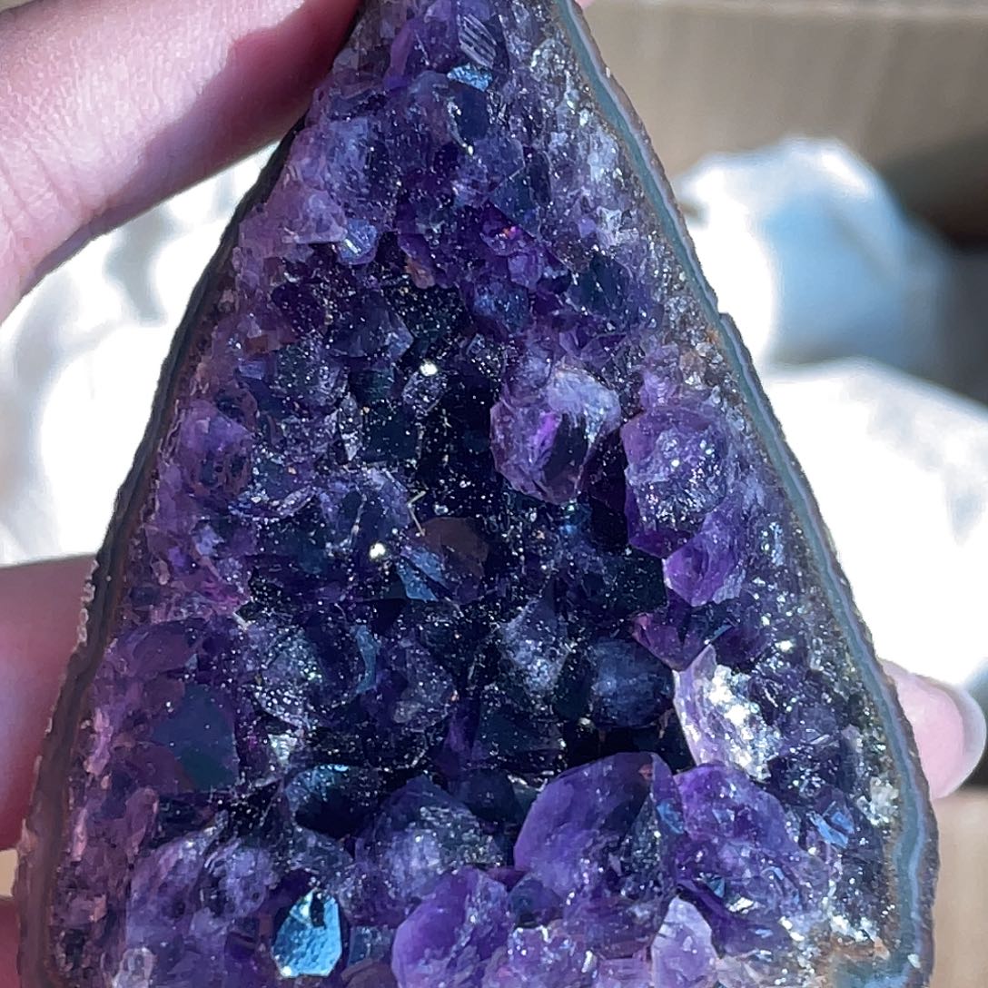 手串水晶未镶嵌紫晶片 4号