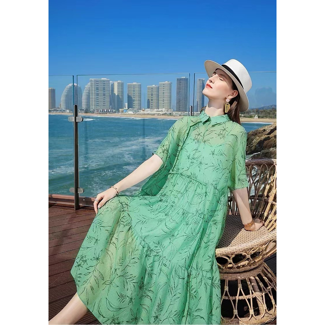 Z新xwC系列新款春款XH爆款连衣裙属轻奢2024年春夏款显瘦气质时尚