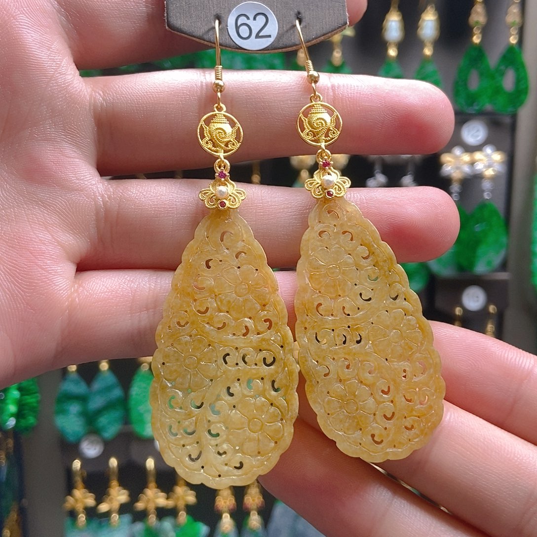 翡翠未镶嵌耳饰翡翠