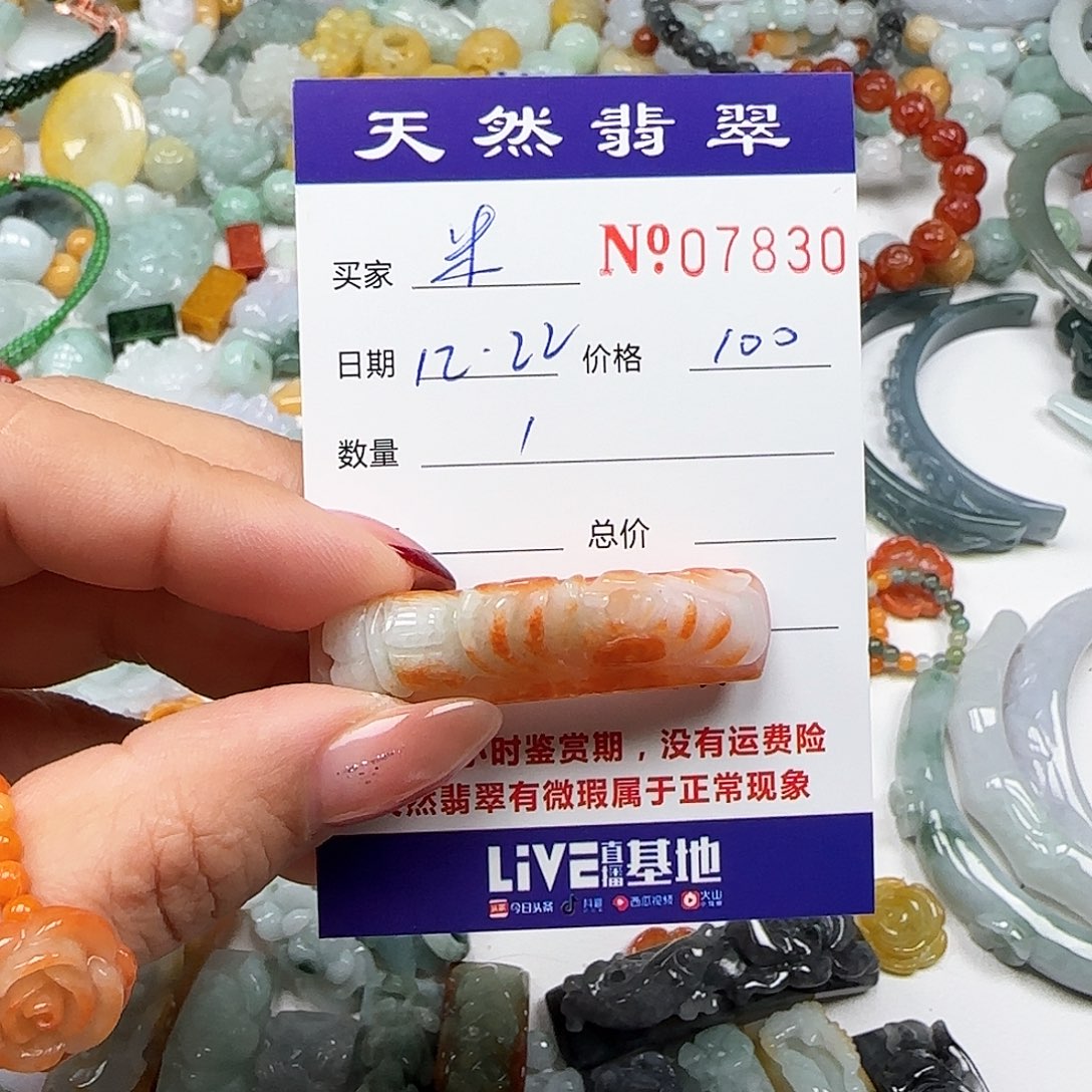 米***姐翡翠未镶嵌颈饰555