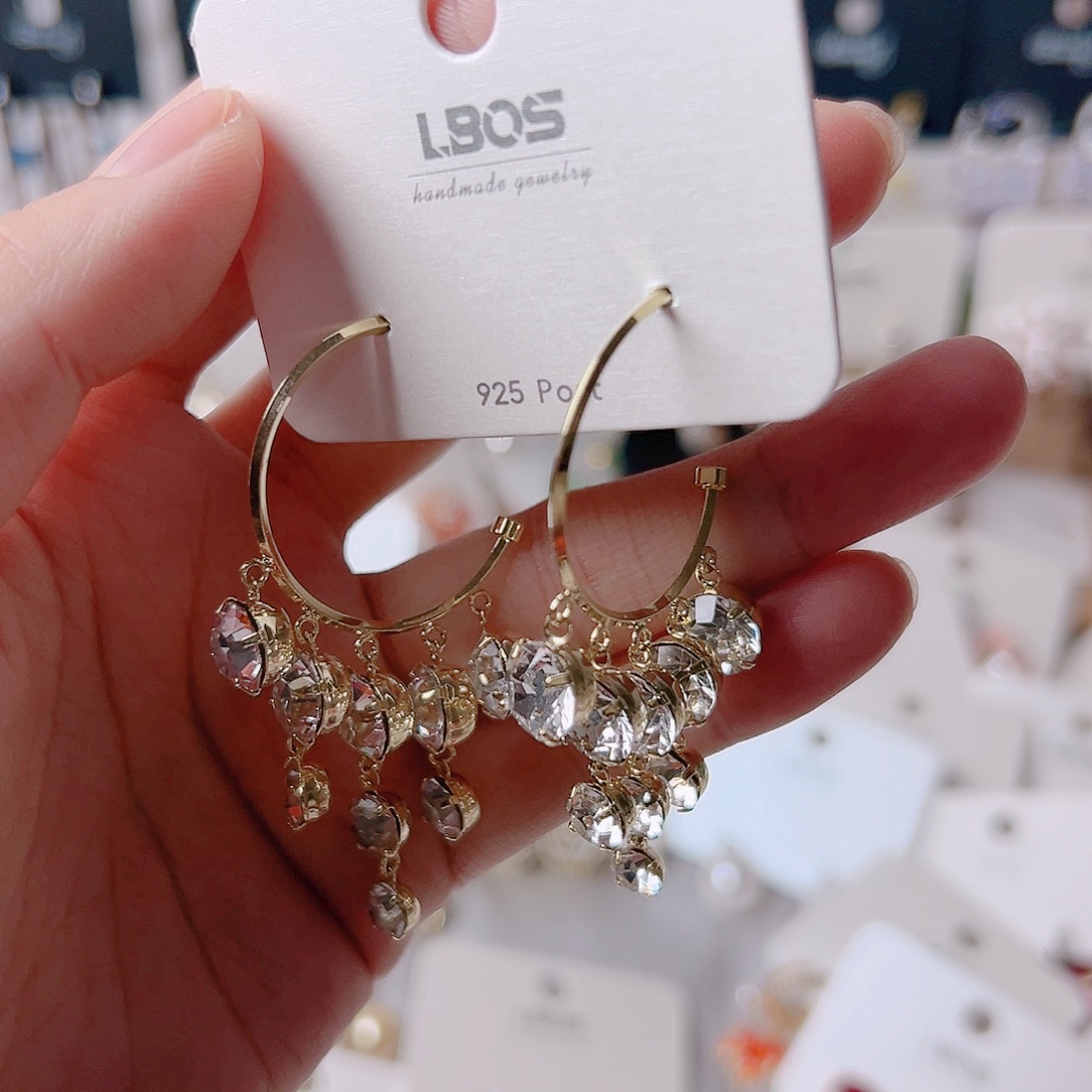 琉璃纯铜合金耳环的