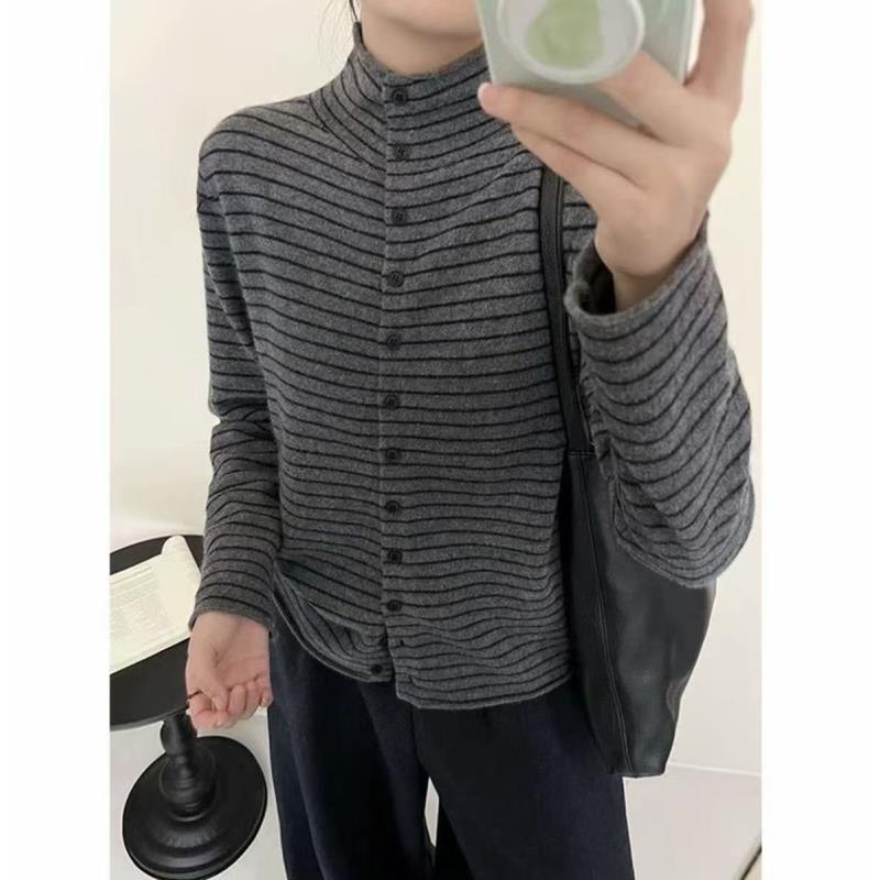 莹莹家/预言~100羊毛条纹套头毛衣 101