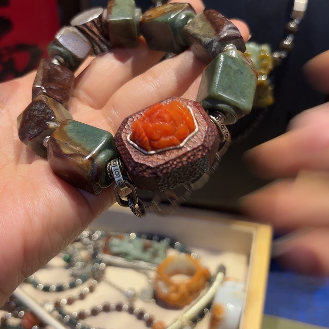 翡翠手链未镶嵌原创