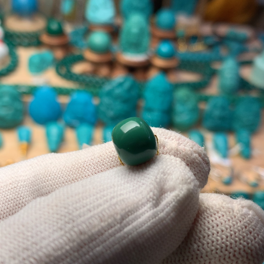 未镶嵌绿松石珠宝奇石戒*