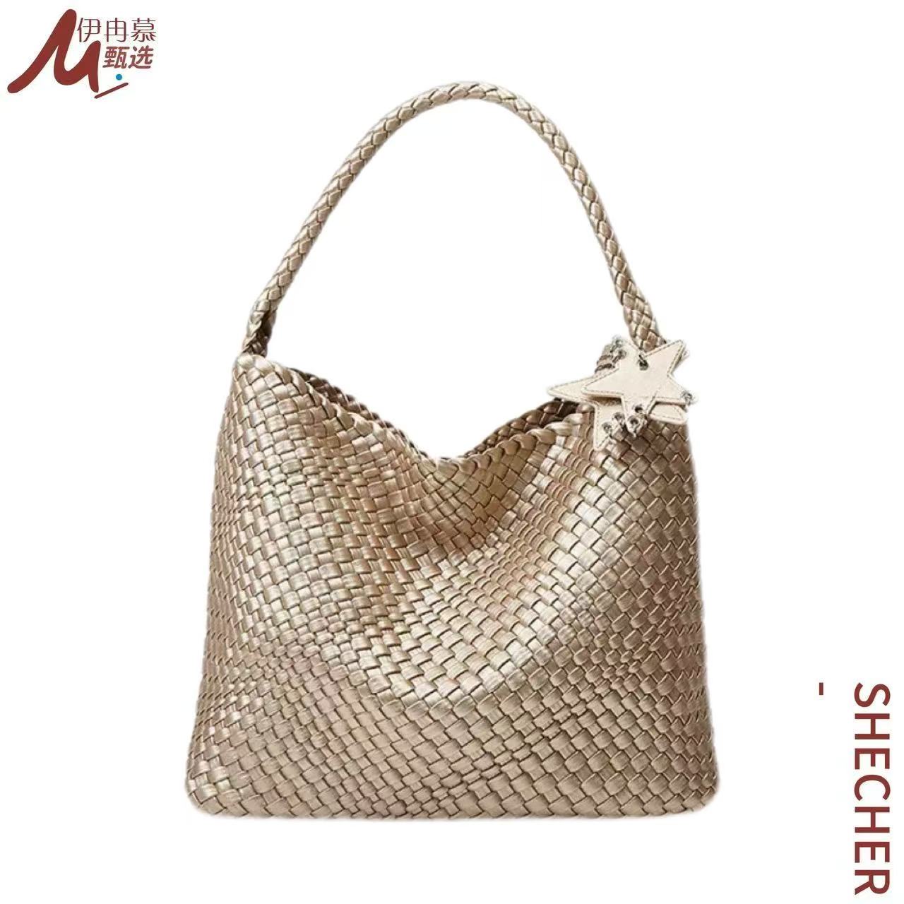 【伊冉慕甄选】欧美风托特包编织单肩包百搭简约高质感穿搭92782