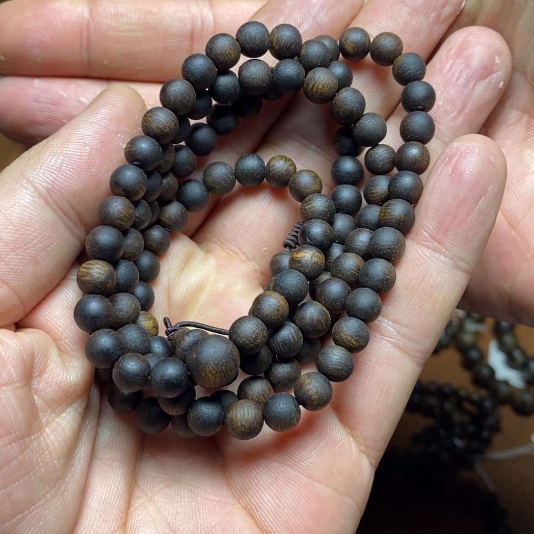 沉香手串大**意越南芽庄白奇楠土埋土沉0.6