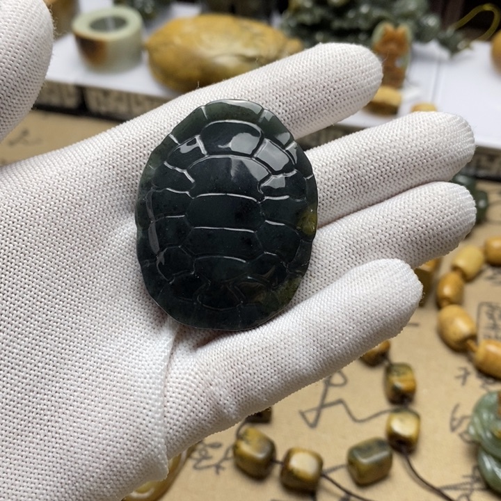 岫岩河磨玉（透闪石质玉）手把未镶嵌