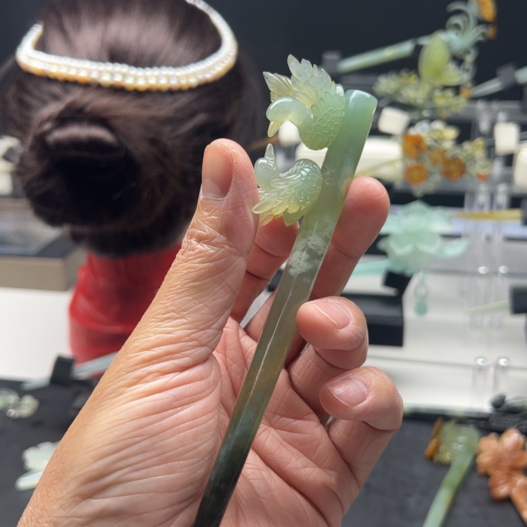 岫玉福利发簪未镶嵌