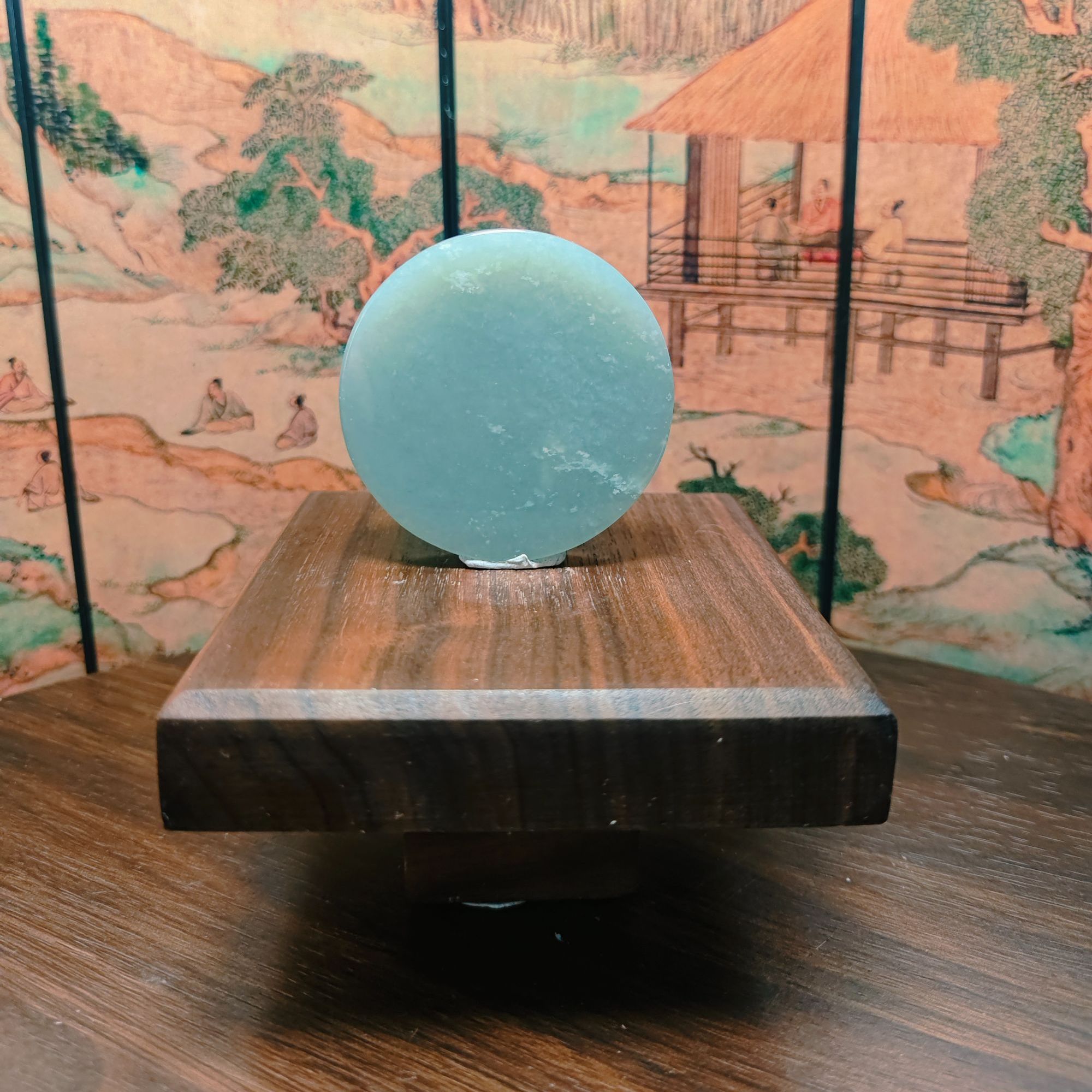 F和田玉无事牌吊坠1713