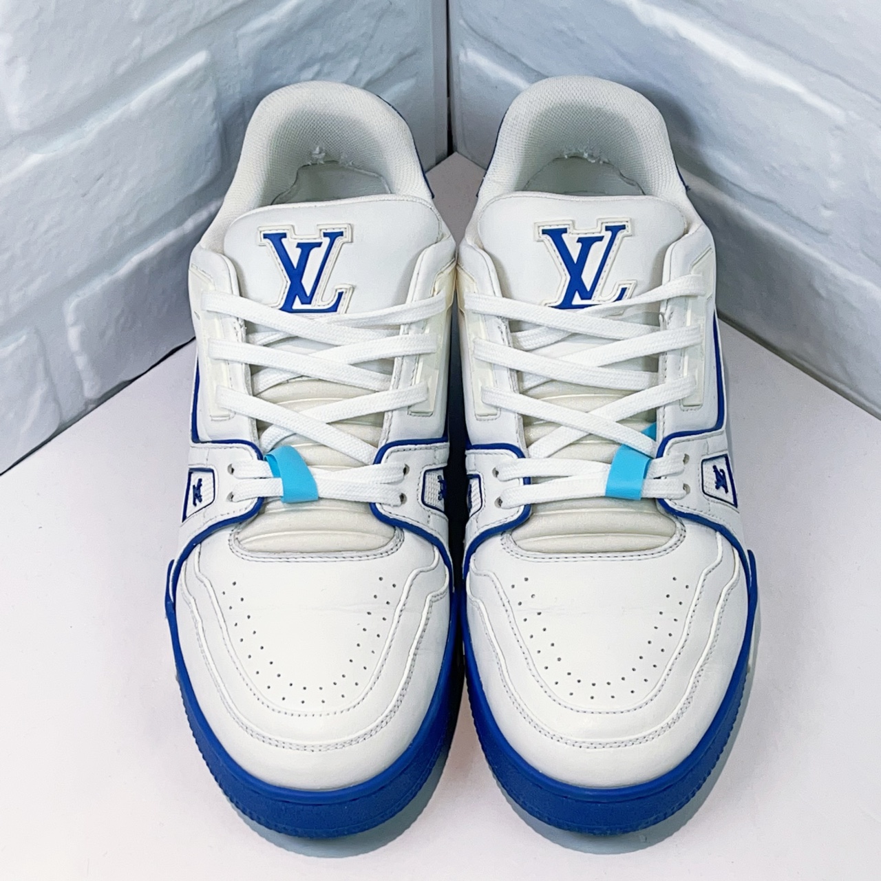 95新 LouisVuitton/路易威登 trainer 白蓝欧码5.5码39.5码