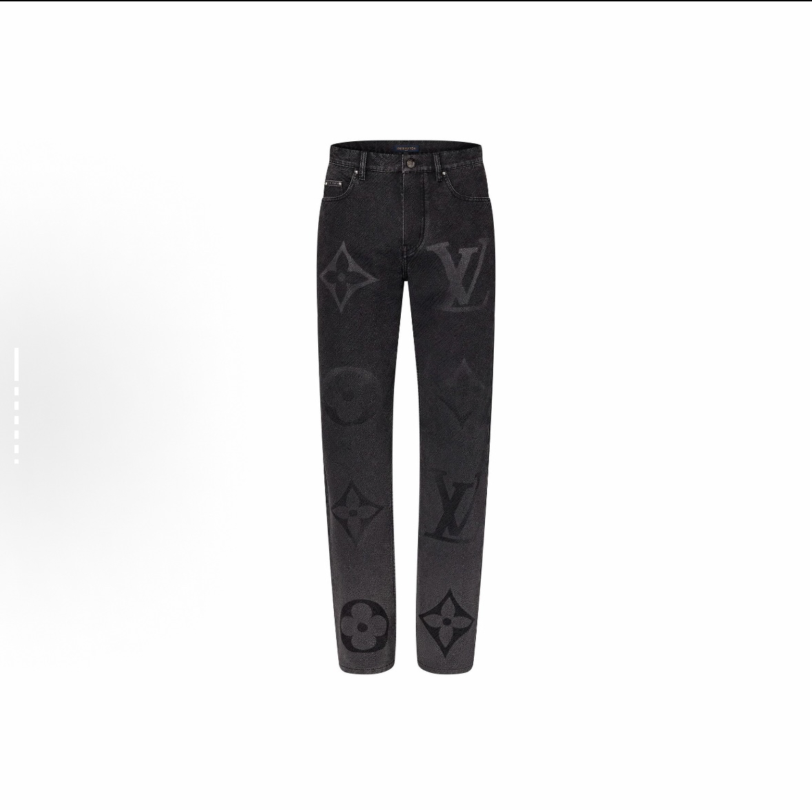 未使用 LouisVuitton/路易威登 三花Logo渐变牛仔裤黑色 30码