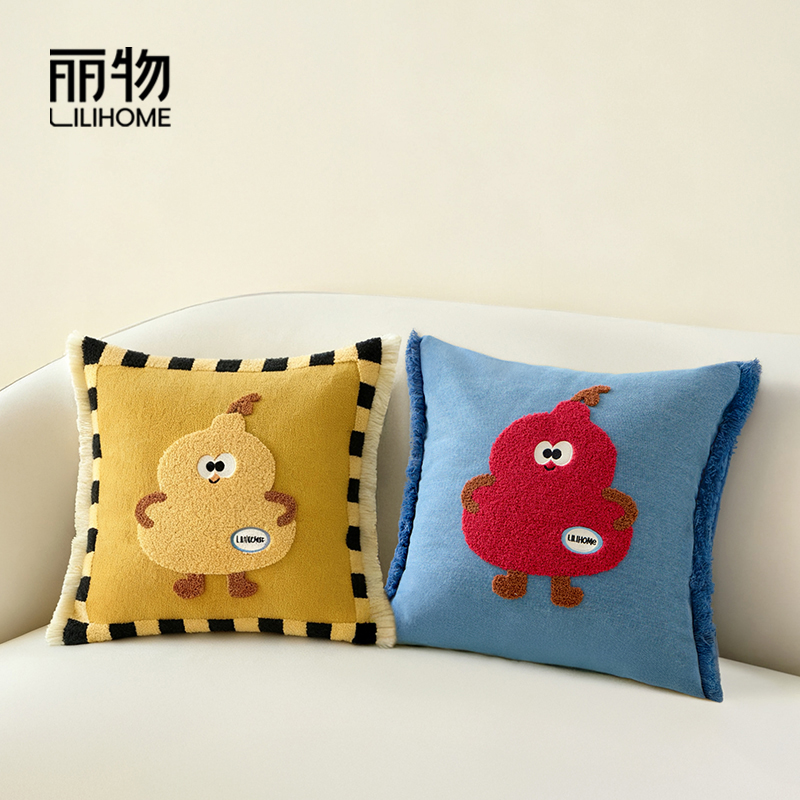 2025新款创意毛绒抱枕卡通高级感流苏沙发靠枕垫办公室午睡靠垫枕