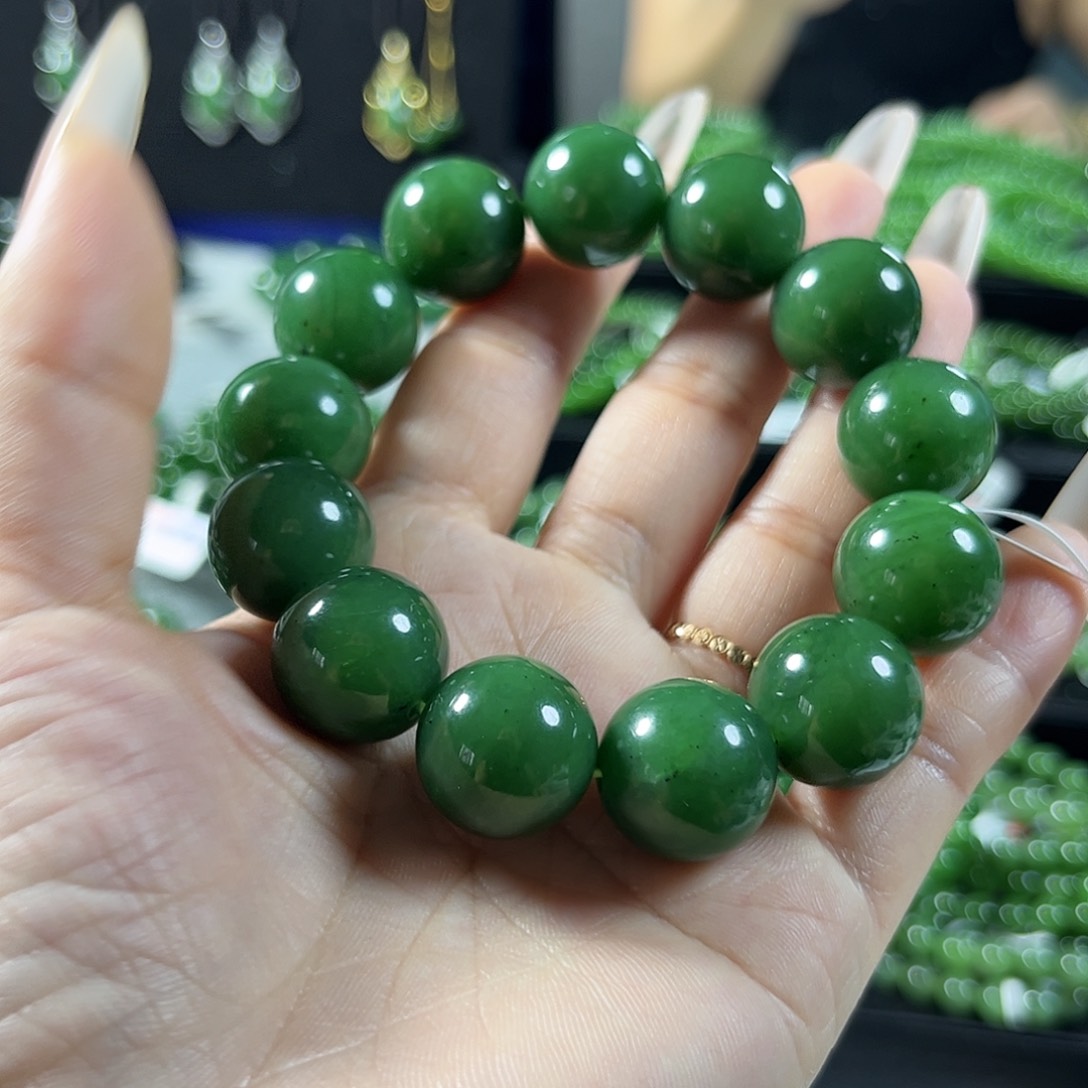 和田玉（碧玉）手链未镶嵌16