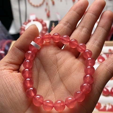 菱锰矿（红纹石）手绳未镶嵌用****2